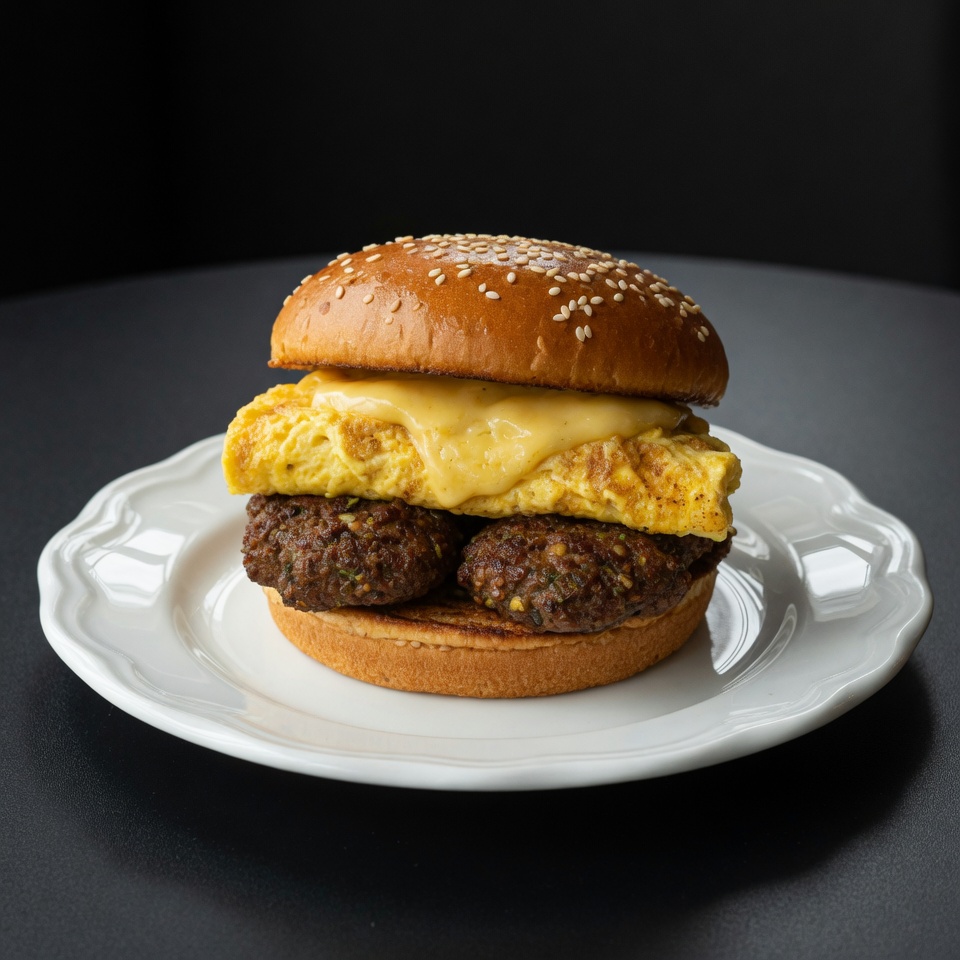 Egg Shami Cheese Burger — Shah G Foods